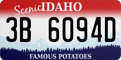 ID license plate 3B6094D