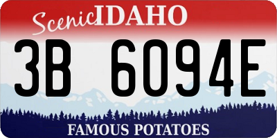 ID license plate 3B6094E