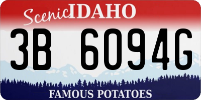 ID license plate 3B6094G