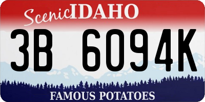 ID license plate 3B6094K