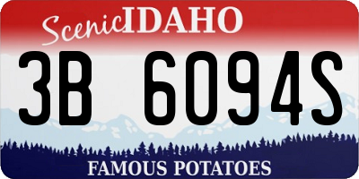 ID license plate 3B6094S