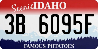 ID license plate 3B6095F