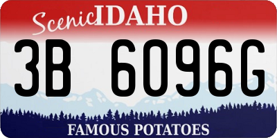 ID license plate 3B6096G