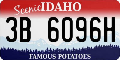 ID license plate 3B6096H