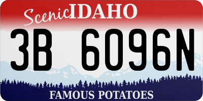 ID license plate 3B6096N