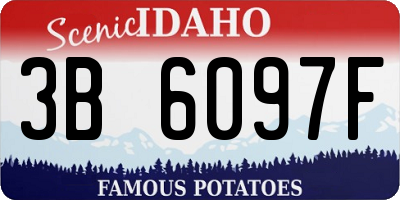 ID license plate 3B6097F