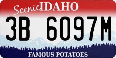 ID license plate 3B6097M