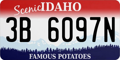 ID license plate 3B6097N