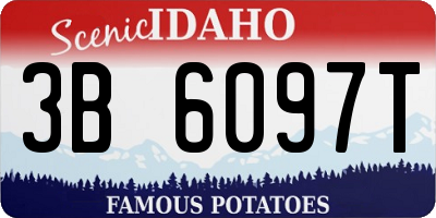 ID license plate 3B6097T