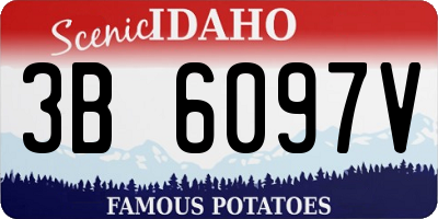 ID license plate 3B6097V