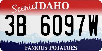 ID license plate 3B6097W
