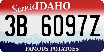 ID license plate 3B6097Z