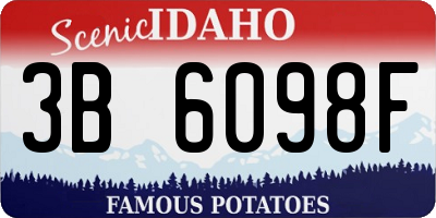 ID license plate 3B6098F