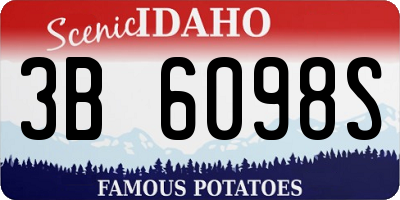 ID license plate 3B6098S
