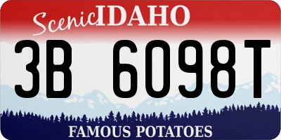 ID license plate 3B6098T