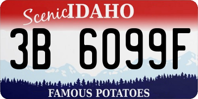 ID license plate 3B6099F