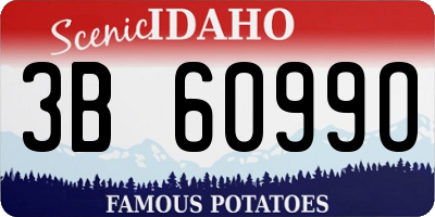 ID license plate 3B6099O