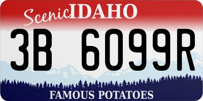 ID license plate 3B6099R