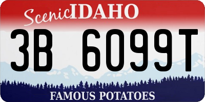 ID license plate 3B6099T