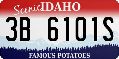 ID license plate 3B6101S