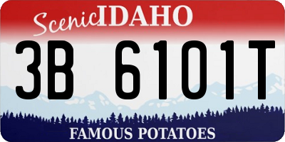 ID license plate 3B6101T