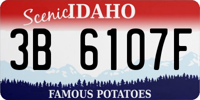 ID license plate 3B6107F