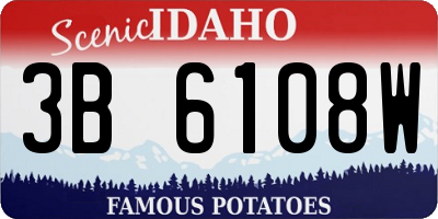 ID license plate 3B6108W