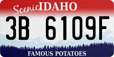 ID license plate 3B6109F