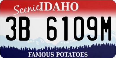 ID license plate 3B6109M