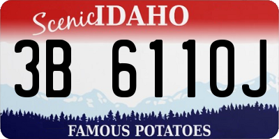ID license plate 3B6110J