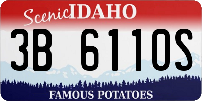 ID license plate 3B6110S