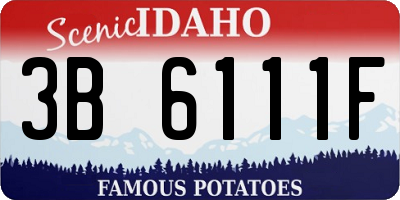ID license plate 3B6111F