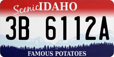ID license plate 3B6112A