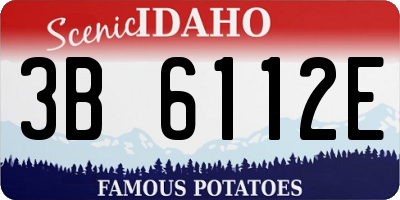 ID license plate 3B6112E