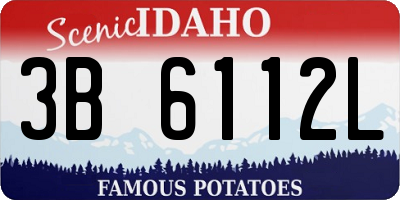 ID license plate 3B6112L