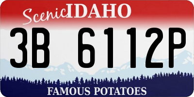 ID license plate 3B6112P