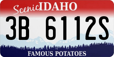 ID license plate 3B6112S