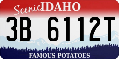 ID license plate 3B6112T