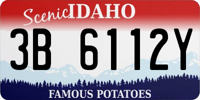 ID license plate 3B6112Y