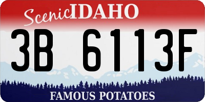 ID license plate 3B6113F