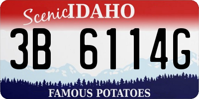 ID license plate 3B6114G