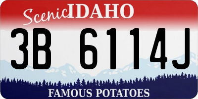 ID license plate 3B6114J