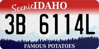 ID license plate 3B6114L