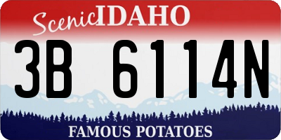 ID license plate 3B6114N
