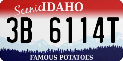 ID license plate 3B6114T