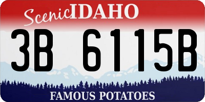 ID license plate 3B6115B