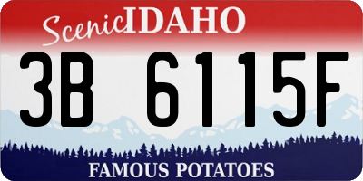ID license plate 3B6115F
