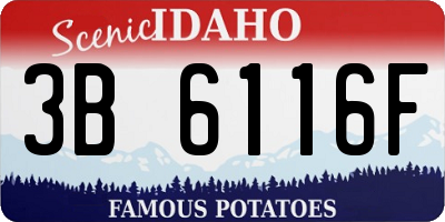 ID license plate 3B6116F