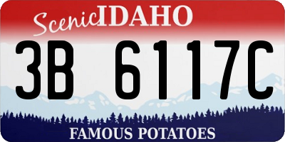 ID license plate 3B6117C