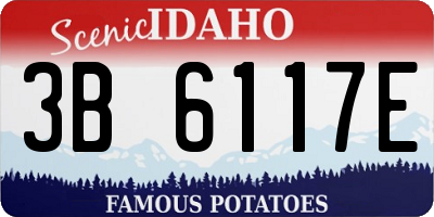 ID license plate 3B6117E